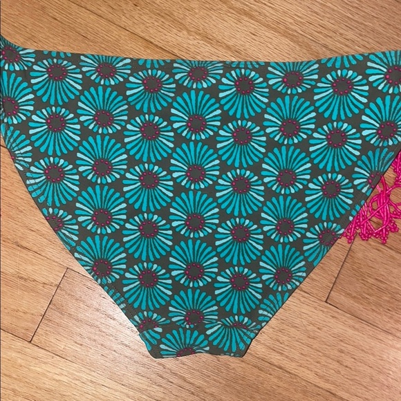 Aerie Vibrant Teal Bikini with Pink Accents - Picture 8 of 8